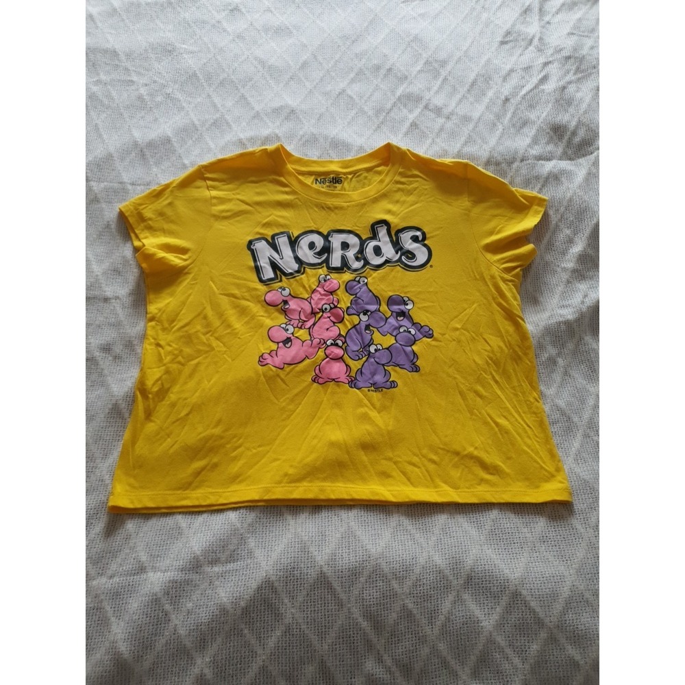 Nestle Nerds Cropped Top Size XL  Girls T-Shirt‎ Yellow Candy